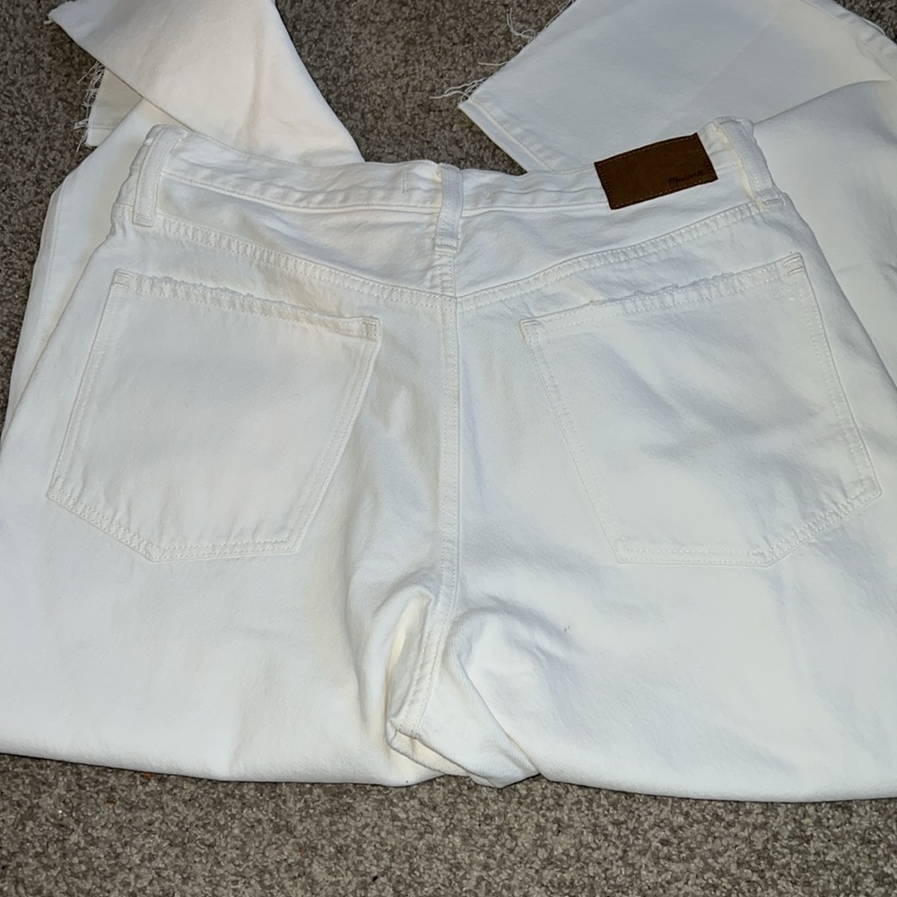 Madewell Baggy Straight White Jeans - Picture 6 of 8